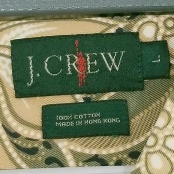 J. Crew - Floral Design Shirt - light goldenrod yellow and green - Picture 4 of 6